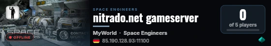 nitrado.net gameserver live status badge