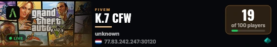 K.7 CFW live status badge