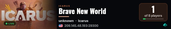 Brave New World live status badge