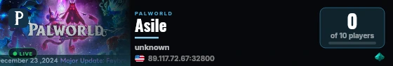 Asile live status badge