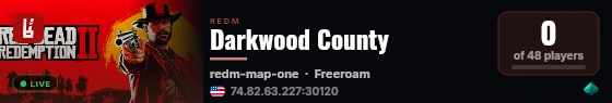 Darkwood County live status badge