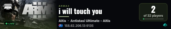 i will touch you live status badge