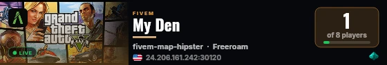 My Den live status badge