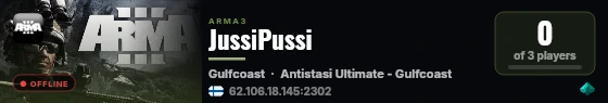 JussiPussi live status badge
