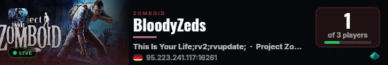 BloodyZeds live status badge