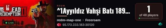 ^1Ayyıldız Vahşi Batı 1899 Hard RolePlay live status badge