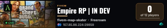 Empire RP | IN DEV live status badge