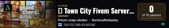 💗 Town City Fivem Server Test live status badge