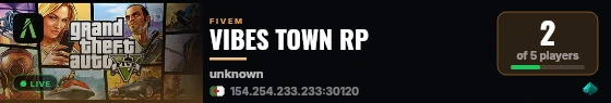 VIBES TOWN RP  live status badge