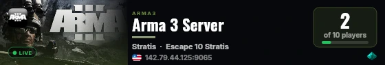 Arma 3 Server live status badge