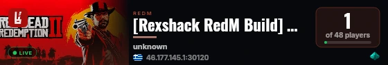 [Rexshack RedM Build] WesternSalooN live status badge