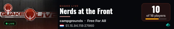 Nerds at the Front live status badge