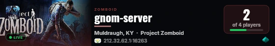 gnom-server live status badge