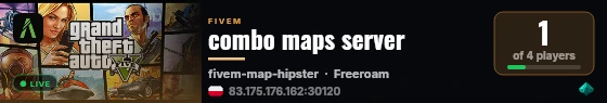 combo maps server live status badge
