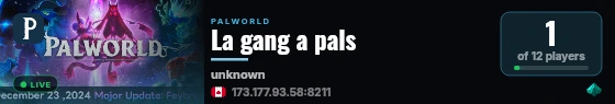 La gang a pals live status badge