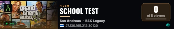 SCHOOL TEST live status badge