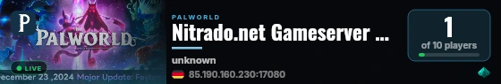 Nitrado.net Gameserver #21844 live status badge