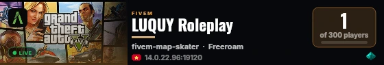 LUQUY Roleplay live status badge