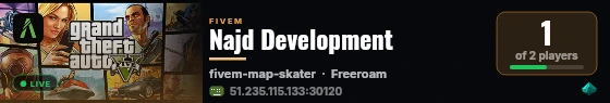 Najd Development live status badge