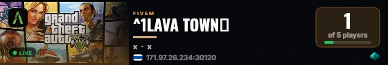 ^1LAVA TOWN🔥 live status badge