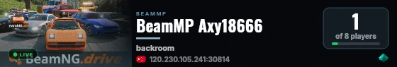 BeamMP Axy18666 live status badge