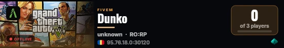 Dunko live status badge