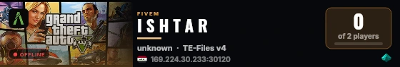 I S H T A R live status badge