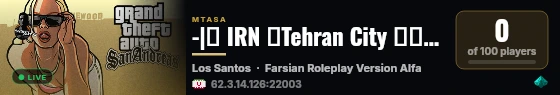 -|♞ IRN ♞Tehran City 	♞♞ Version Alfa ♞|- live status badge