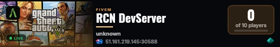 RCN DevServer live status badge