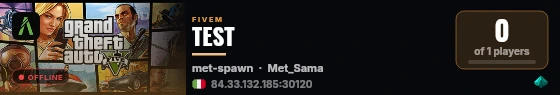 TEST live status badge