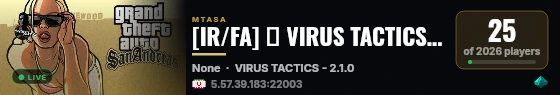 [IR/FA] ❖ VIRUS TACTICS ❖ | Iranian Arena Server live status badge