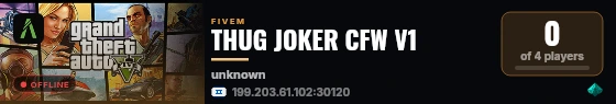 THUG JOKER CFW V1 live status badge