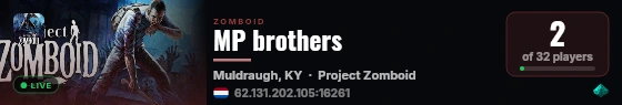 MP brothers live status badge