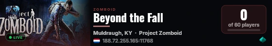 Beyond the Fall live status badge
