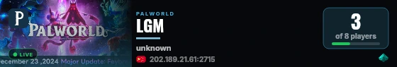 LGM live status badge