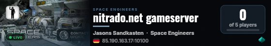 nitrado.net gameserver live status badge