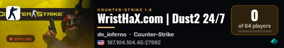 WristHaX.com | Dust2 24/7 live status badge