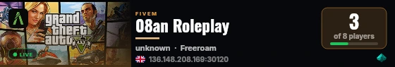 08an Roleplay live status badge