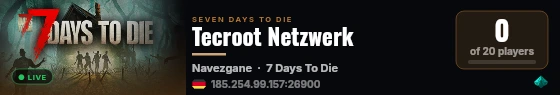 Tecroot Netzwerk live status badge