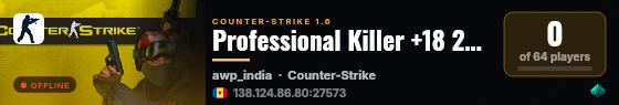 Professional Killer +18 24/7 live status badge