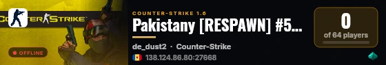 Pakistany [RESPAWN] #5 [GG] [Vip] live status badge