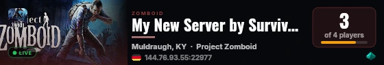 My New Server by SurvivalServers.com live status badge
