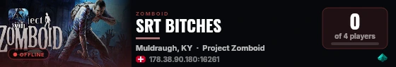 SRT BITCHES live status badge