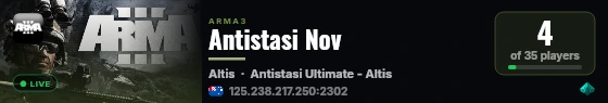 Antistasi Nov live status badge