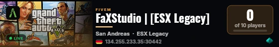 FaXStudio | [ESX Legacy] live status badge