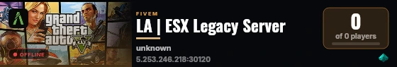 LA | ESX Legacy Server live status badge