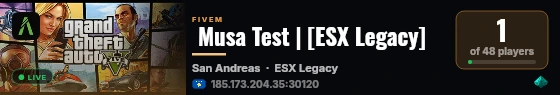  Musa Test | [ESX Legacy] live status badge