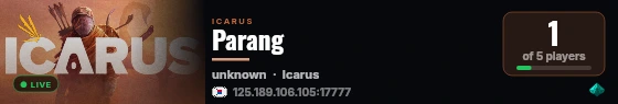 Parang live status badge