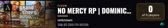 NO MERCY RP | DOMINICAN REPUBLIC live status badge