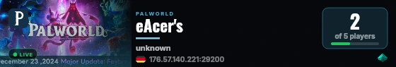 eAcer's live status badge